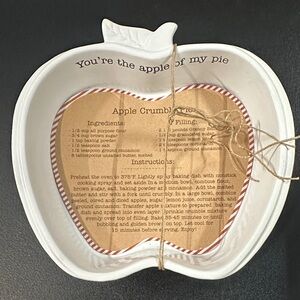 Mud Pie White Apple-Shaped Baking Dish